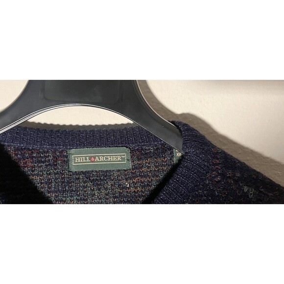 Vintage Hill & Archer Men Size XXL Multicolor Acrylic Long Sleeve Sweater - Picture 3 of 5